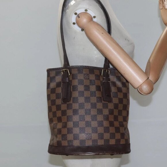 LOUIS VUITTON Damier Ebene Marais Shoulder Bag - Picture 1 of 15